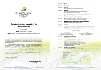  Éghajlatváltozás-megelőzés és alkalmazkodás  konferencia